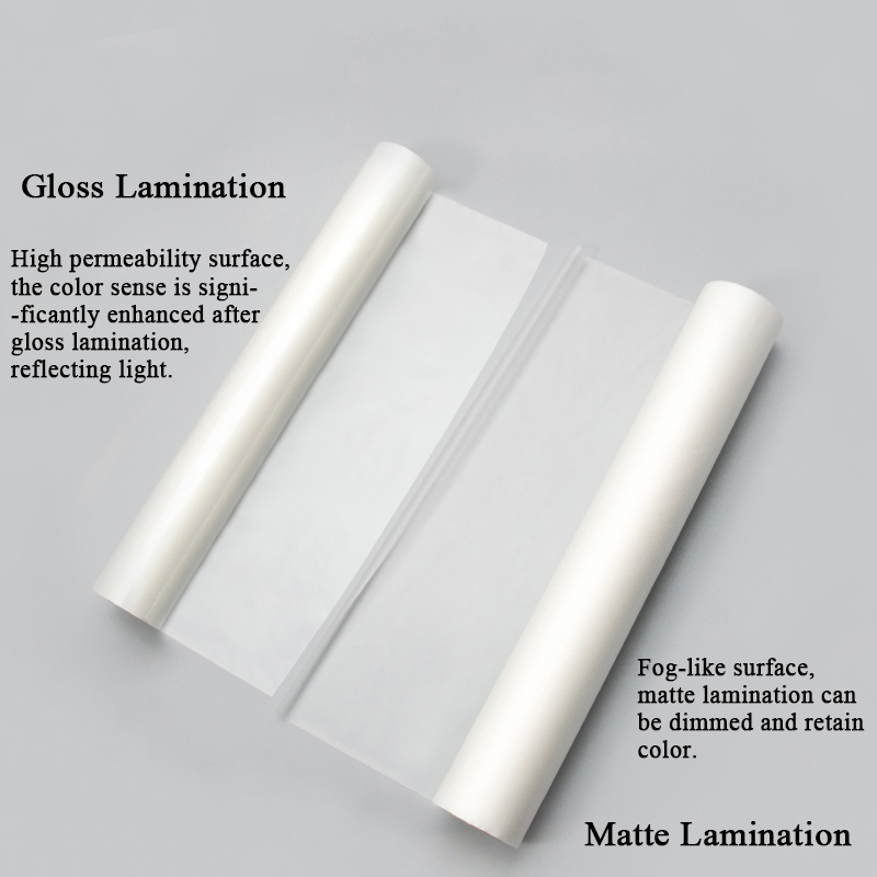 Bentenipun antarane matte lan gloss lamination