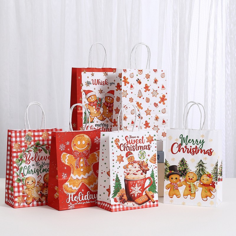 Tas kertas kraft sing dicithak Natal