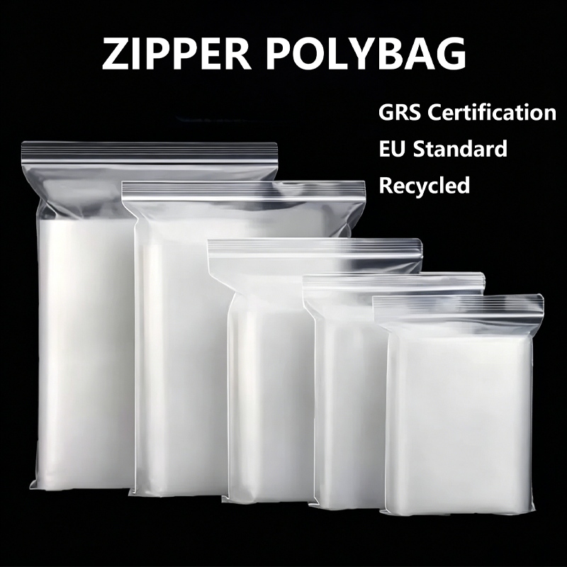 GRS Certified Recycled Zipper Poly Bags Ngirim Solusi Kemasan sing Bisa Digunakake lan Sustainable