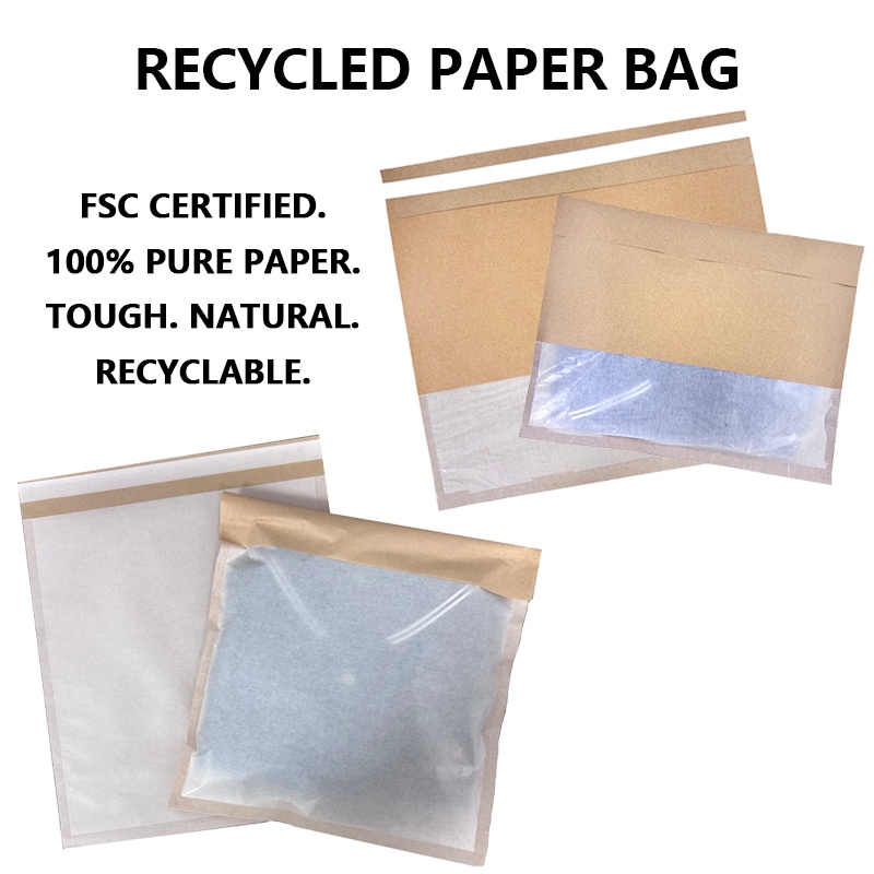 Tas Kertas Daur Ulang Kustom kanthi Jendela Kaca Ngasilake Popularitas ing Pasar Kemasan Sustainable