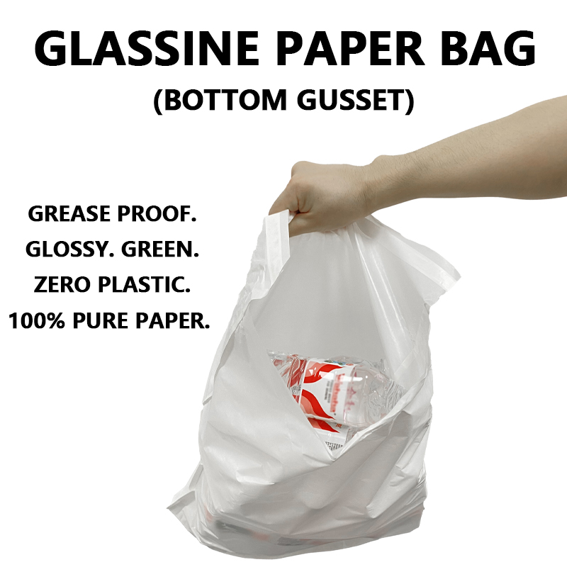 Custom Gusset Glassine Paper Bag Custom