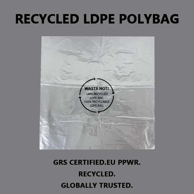 Custom Printed Recycled LDPE Polybag kanggo Packaging Apparel