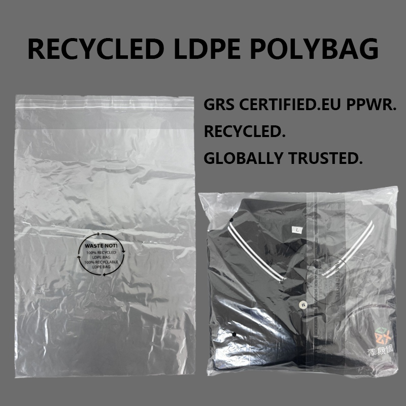 Polybag LDPE Daur Ulang Kustom kanggo Kemasan Busana