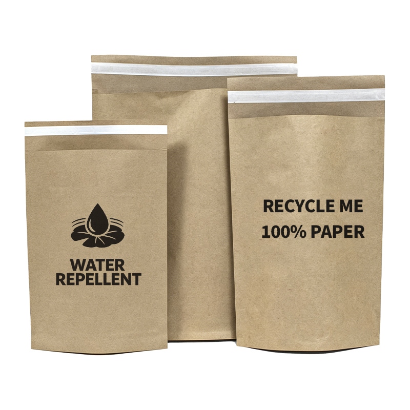 Custom Water Repellent Kraft Paper Bags