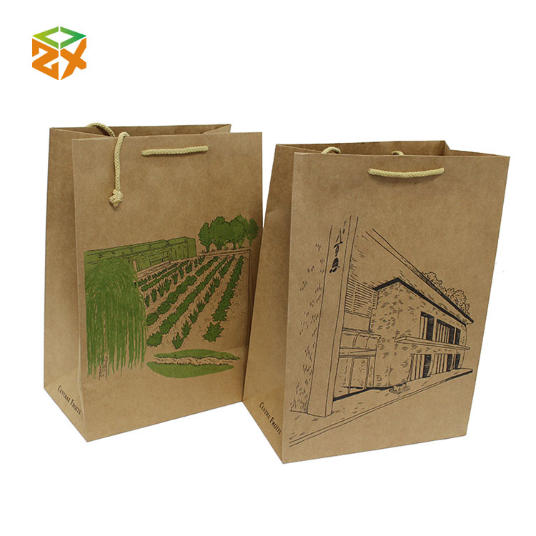 Kraft Paper Bag karo Handle